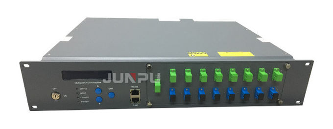 Junpu 1550 केबल टीवी 8 पोर्ट्स WDM Edfa Fiber Optic Amplifier 22dbm Gpon Network 1